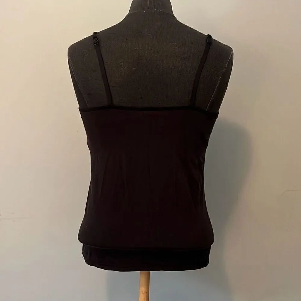 Limited Too Women's Black Square Neck Spaghetti Strap Tank Top Size 16 - Picture 4 of 6